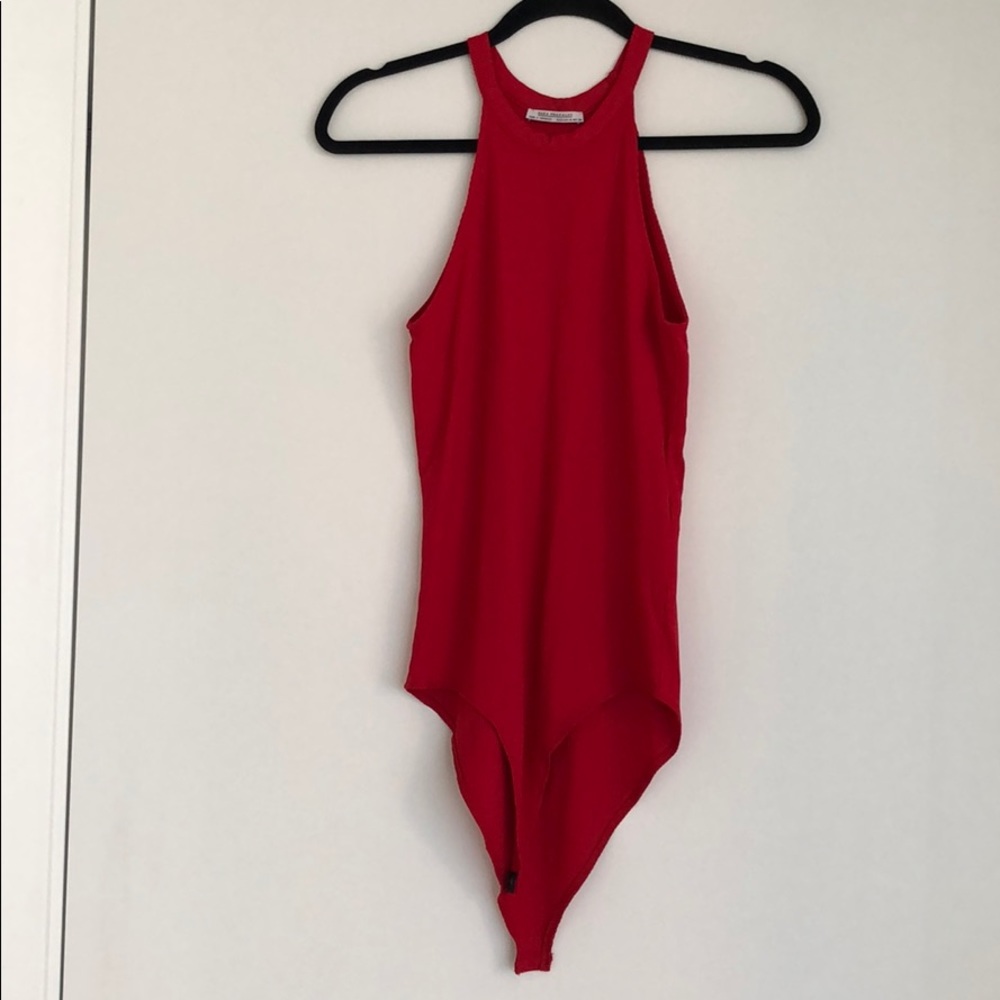 Zara - Red Sleeveless Bodysuit
